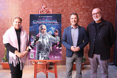 Domingo Abreu protagoniza el cartel y será el pregonero del Carnaval 2023 de Los Realejos ‘El futuro ya está aquí’