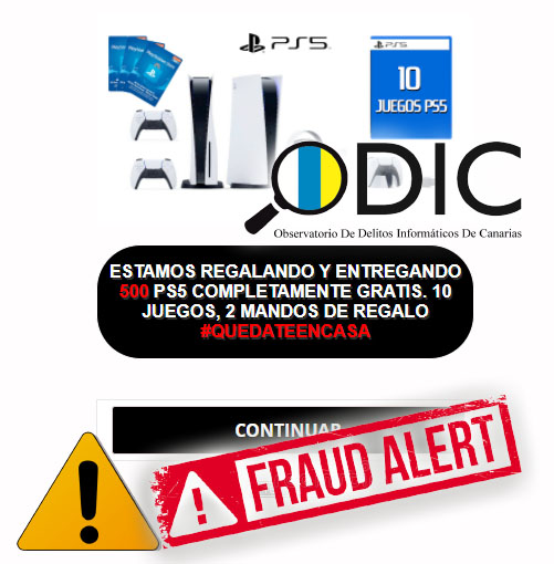 ¡Alerta, Timo! El ODIC detecta falsos sorteos de PlayStation 5