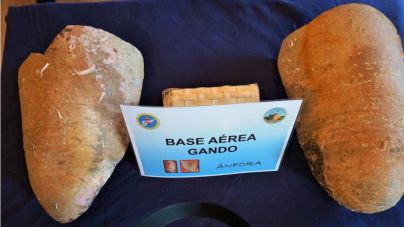 Encuentran un ánfora en el fondo de la bahía de Gando