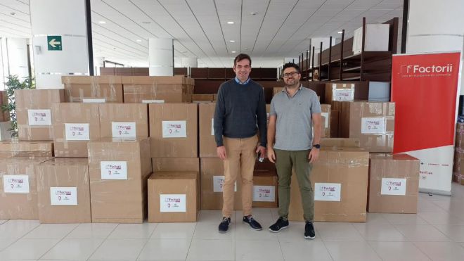 Factorii realiza una donación de más de treinta mil euros en material comercial para los comercios afectados de La Palma