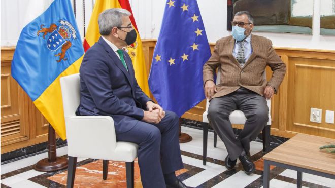 Rodríguez expresa el apoyo del Gobierno y de la sociedad canaria al pueblo saharaui