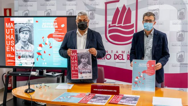 Tomás Bárbulo, Yolanda Arencibia y Alberto Caliani, en la Semana Literaria de Puerto del Rosario