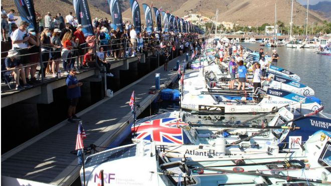 La Talisker Whisky Atlantic Challenge parte de La Gomera con 36 equipos en el desafío a remo 