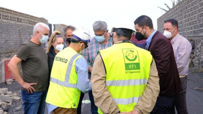 Comienza las obras de recuperación del camino de San Isidro, afectado por el volcán