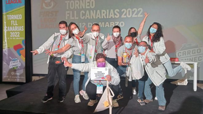 El equipo de Arona de diversidad funcional gana el Premio a la Excelencia en Ingeniería en la First Lego League Canarias
