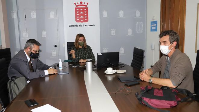 Cabildo y Gobierno de Canarias coordinan la ejecución del plan de recuperación de las palmeras de Lanzarote