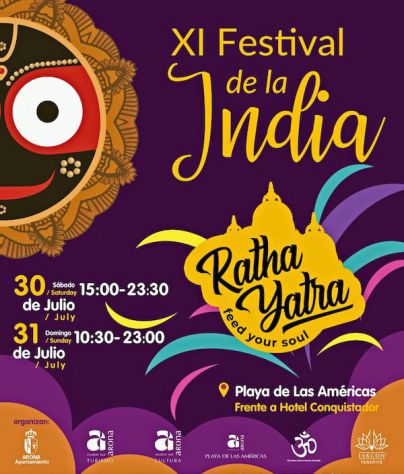 Playa de las Américas recupera el Festival de la India, con el Ratha Yatra más importante de Canarias y el Yoga Fest