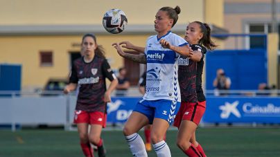 La suerte no ‘sonríe’ a la UDG Tenerife ante el Athletic Club