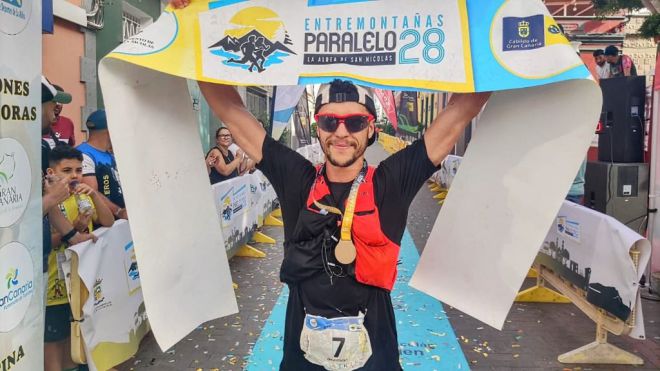 Omar Ezacriti y Antonia Raquel Rivero conquistan la prueba Ultra de la VII edición de la carrera Entremontañas Paralelo 28 La Aldea
