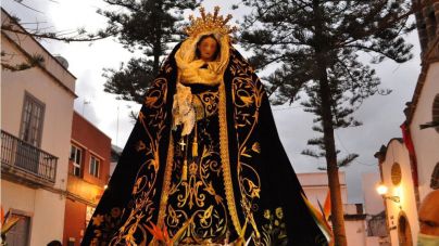 La Virgen de los Dolores inicia las celebraciones de la Semana Santa de San Lorenzo