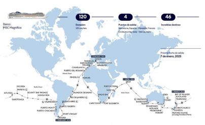 Seis canarios inician su aventura mundial a bordo del MSC Magnifica