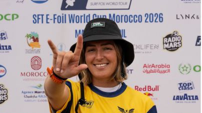 La majorera Julia Castro logra un segundo puesto en la primera prueba del Mundial de e-foil en Nador