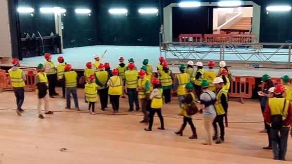 Imagen de la primera visita con Patxi Mangado al frente