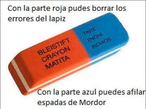 La mítica parte azul de la goma