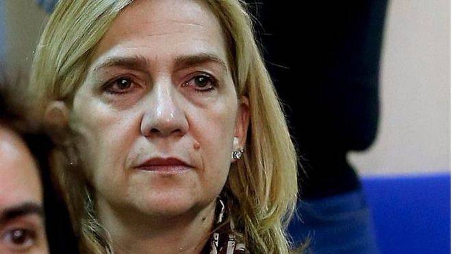 La infanta, en la primera vista del juicio