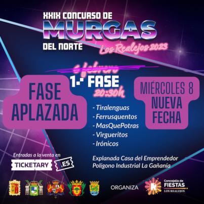 La Comunorte aplaza la 1ª fase del XXIX Concurso de Murgas del Norte a este miércoles