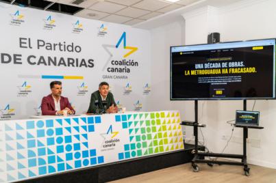 Coalición Canaria recoge firmas contra la MetroGuagua