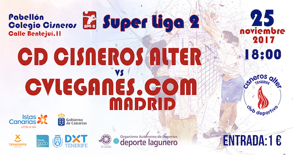 El CD Cisneros Alter busca la victoria ante el líder del Grupo B de la Superliga 2 masculina de voleibol
