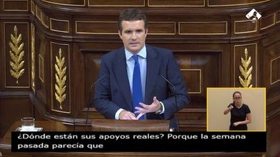 Casado acusa a Sánchez de 'impostura' al avergonzarse de sus socios de investidura