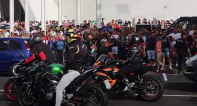 Una contramanifestación casi acaba en batalla campal por el futuro Circuito del Motor de Tenerife