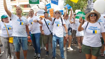 Enfermeras canarias se manifiestan en Madrid para exigir mejoras reales en Sanidad