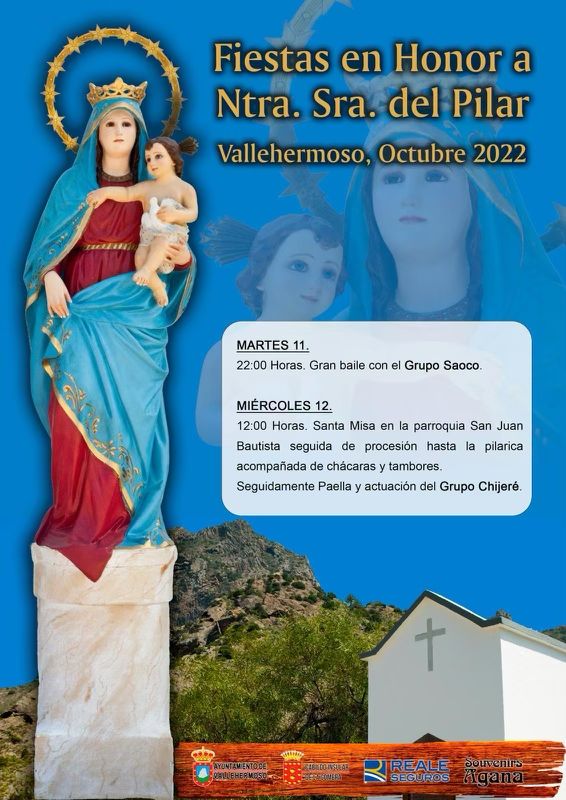 Vallehermoso celebra sus fiestas en honor a la virgen del Pilar