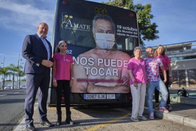 Titsa colabora con Ámate para visibilizar el cáncer de mama masculino