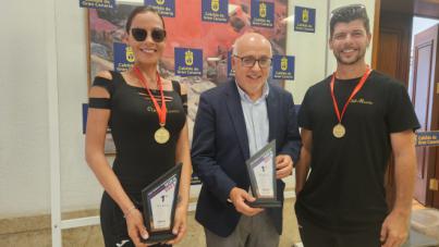 El presidente del Cabildo recibe a la pareja grancanaria campeona mundial de baile merengue