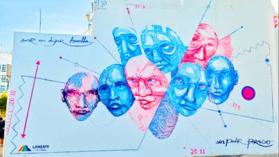 La Asociación Lánzate inaugura el mural “ser es dejar huella sin pedir permiso”
