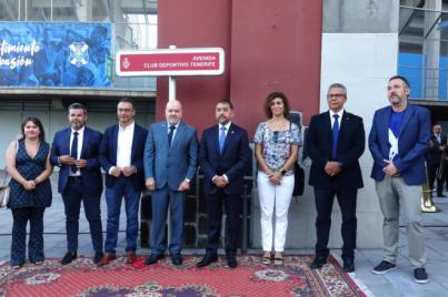 Santa Cruz reconoce al CD Tenerife con una calle con motivo del centenario de su fundación