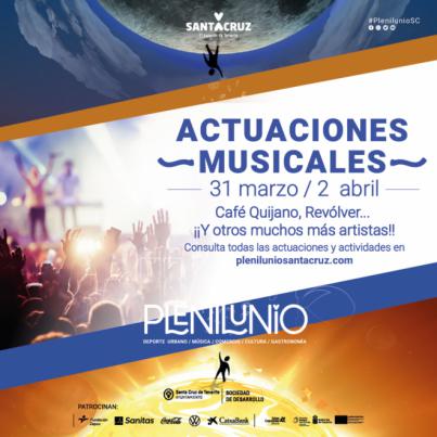 “Plenilunio Santa Cruz” contará con más de medio centenar de actuaciones musicales