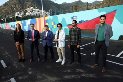 San Andrés luce ya un nuevo mural de la iniciativa “Sumérgete en Santa Cruz”