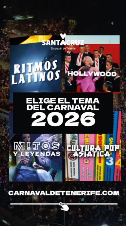 Santa Cruz abre el plazo para la votación popular de la temática del Carnaval 2026