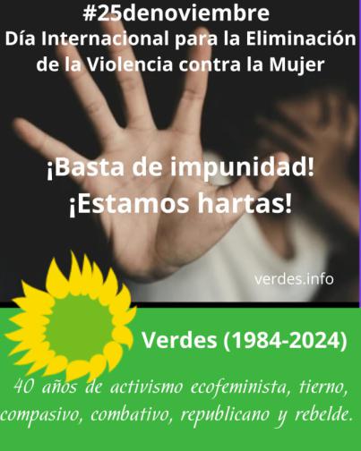 Basta de impunidad, estamos hartas