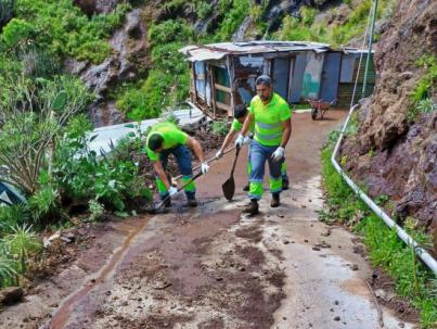 La borrasca “Therese” generó un total de 236 incidencias en la capital tinerfeña