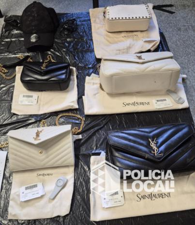 La Policía Local recupera tras un robo cinco bolsos valorados en 9.750 euros