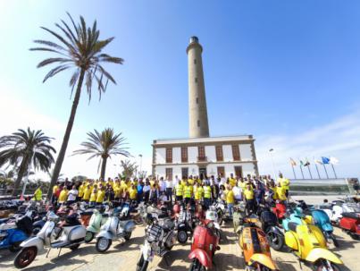 El XIV encuentro de las vespas de Canarias arranca en Maspalomas