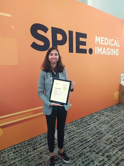 La doctoranda de la ULPGC Raquel León doblemente galardonada en el Congreso SPIE Medical Imaging 2022 en San Diego