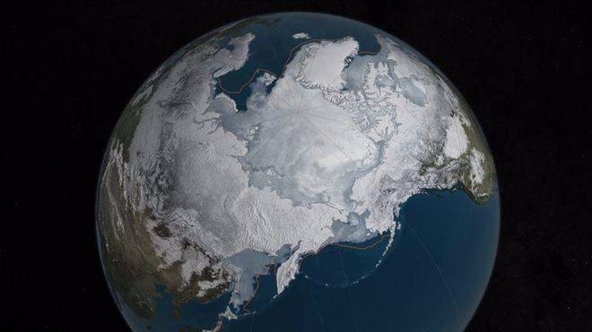 La capa de hielo invernal en el Ártico se reduce al mínimo desde 1979