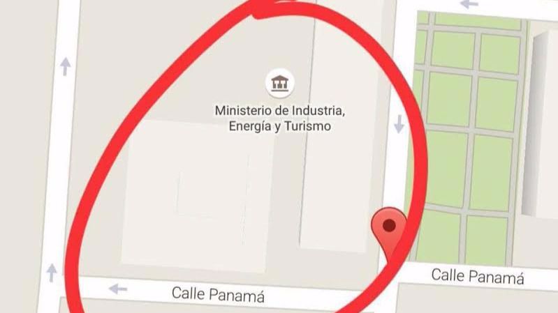 Imagen del mapa de la ubicación del ministerio