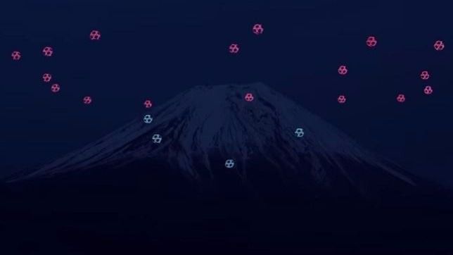 Espectáculo nocturno con los drones