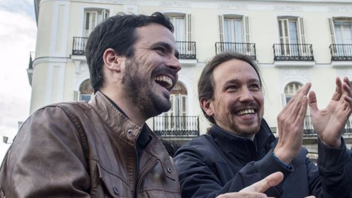 Garzón junto a Iglesias