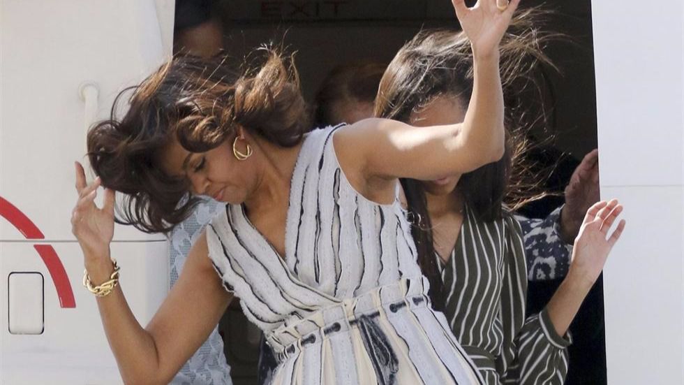 La accidentada llegada de las mujeres 'Obama' a Madrid
