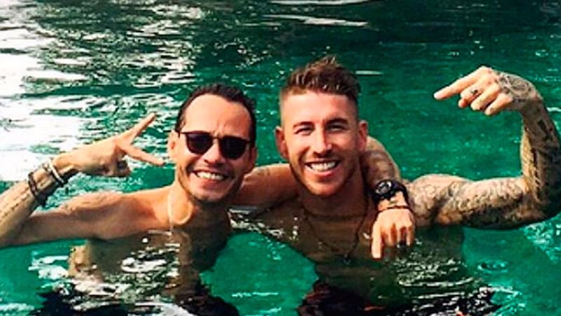 Sergio Ramos y Marc Anthony siguen compartiendo vacaciones