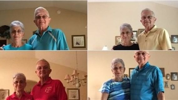 Una pareja de abuelos convierten en viral sus fotos vistiendo igual