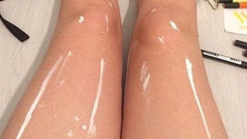 Estas piernas son el nuevo 'vestido azul y negro'