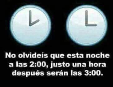 Cambio de hora