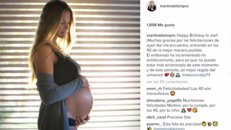 Martina Klein se exhibe con su embarazo