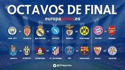 Madrid-Nápoles, PSG-Barça, Leverkusen-Atlético y Sevilla-Leicester