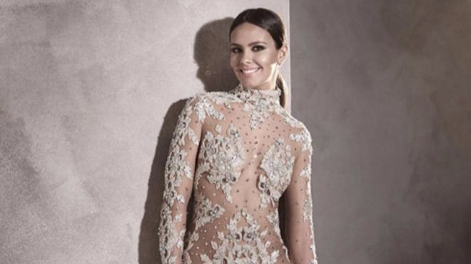 Cristina Pedroche con el vestido que lució el año pasado